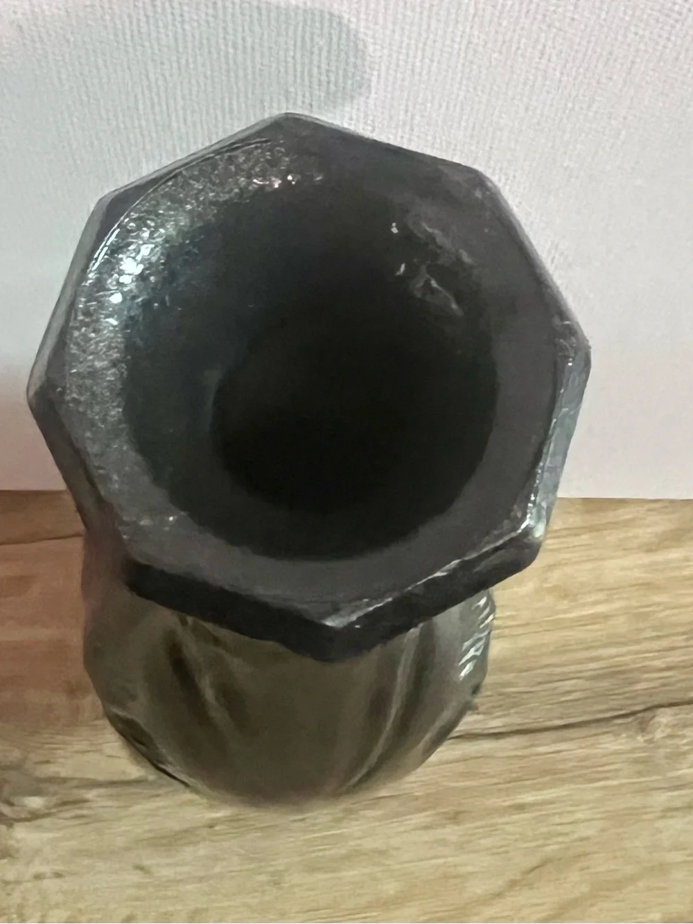 Romanian Black Decorative Glass Vase - Home Accents
